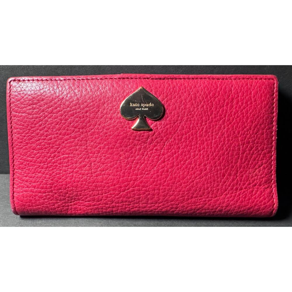 Kate Spade New York Large Red Slim Bi-Fold Wallet